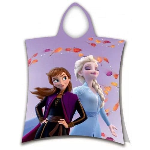 Kids Disney Princess Frozen Hooded Poncho Towel -100% Cotton