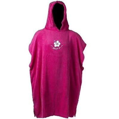 Kids Hot Pink Hooded Changing Robe 100% Cotton 6–12 yrs