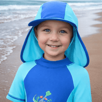 Kidz Swimmers Baby Boys UPF 50+ Sun Protection Legionnaire Hat Blue 3–24m