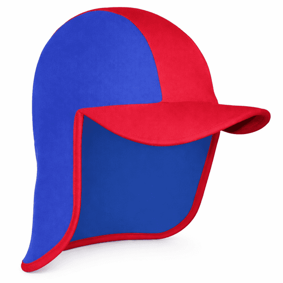 Kidz Swimmers Baby Boys UPF 50+ Sun Protection Legionnaire Hat Red/Blue 3–24m