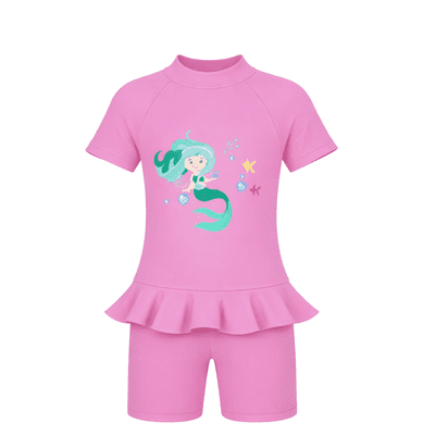 Kidz Swimmers Baby Girls Mermaid Sunsuit Pink  Swimwear 3–24m