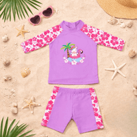 Kidz Swimmers Baby Girls Unicorn UV Rash Vest & Shorts Set | UPF 50+ Swimwear