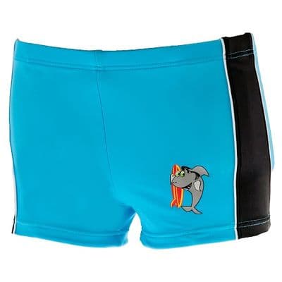 Kidz Swimmers Blue  Kids Boys  Shark Swim Trunks Swimwear  3-9 yrs