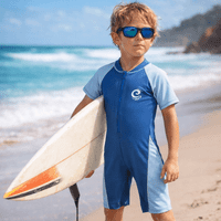 Kidz Swimmers Boys UPF 50+ Indigo Blue Surf Sunsuit | UV Swimwear 2-8yrs
