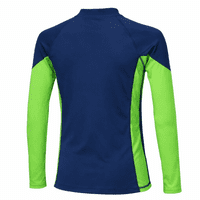 Kidz Swimmers Boys UPF 50+ Long Sleeve Rash Vest  Blue & Green 5-14yrs
