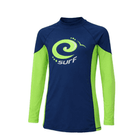 Kidz Swimmers Boys UPF 50+ Long Sleeve Rash Vest  Blue & Green 5-14yrs