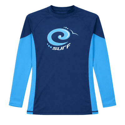 Kidz Swimmers Boys UPF 50+ Long Sleeve Rash Vest Blue Malibu 5–14yrs