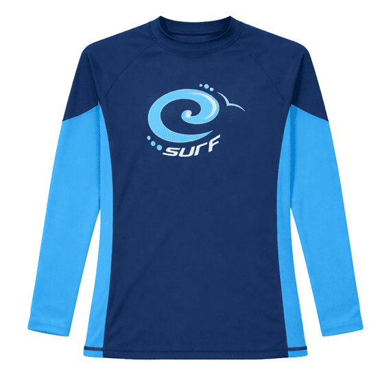 Kidz Swimmers Boys UPF 50+ Long Sleeve Rash Vest Blue Malibu 5-14yrs