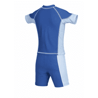 Kidz Swimmers Boys UPF 50+ Rash Vest & Swim Trunks Set Indigo Blue 2-12yrs