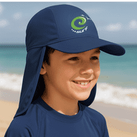 Kidz Swimmers Boys UPF 50+ Sun Protection Legionnaire Hat Blue & Green 6m-10yrs