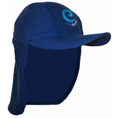 Kidz Swimmers Boys UPF 50+ Sun Protection Legionnaire Hat Blue & Malibu 2–10yrs