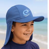 Kidz Swimmers Boys UPF 50+ Sun Protection Legionnaire Hat Indigo Blue 2–10yrs