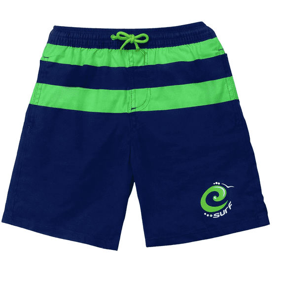 Kidz Swimmers Boys UPF 50+ Swim Board Shorts Blue & Green 2-14yrs