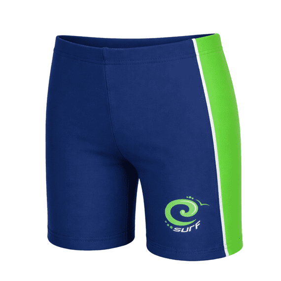 Kidz Swimmers Estate Blue & Jasmine Green Boys  Swim Trunks | UPF 50+ 5-6 to 7-8 yrs