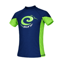 Kidz Swimmers Estate Blue & Jasmine Green  Kids Boys Rash Vest | UPF 50+ Swim Top 11–14 yrs