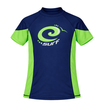 Kidz Swimmers Estate Blue & Jasmine Green Rash Vest | UPF 50+ Swim Top 11–14 yrs