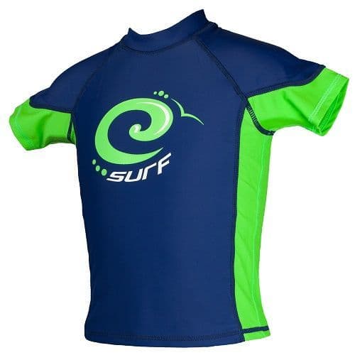 Kidz Swimmers Estate Blue & Jasmine Green Rash Vest | UPF 50+ Swim Top 11–14 yrs