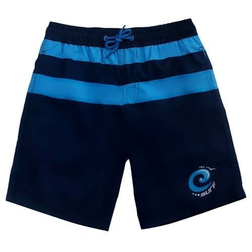 Kidz Swimmers Estate Blue & Malibu Blue Boys Swimwear Shorts | UPF 50+ Sun Protection | Ages 2-14 Ye