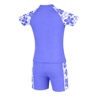 Kidz Swimmers Girls UPF 50+ Rash Vest & Swim Shorts Set - Very Peri 7-14yrs