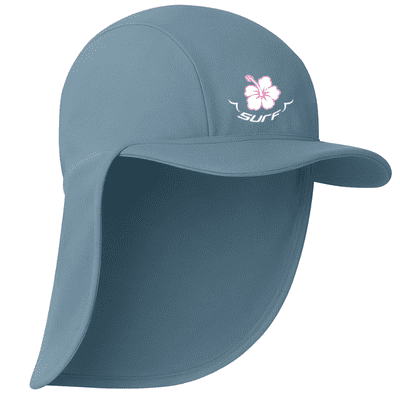 Kidz Swimmers Girls UPF 50+ Sun Protection Legionnaire Hat Faded Denim 6-10yrs+
