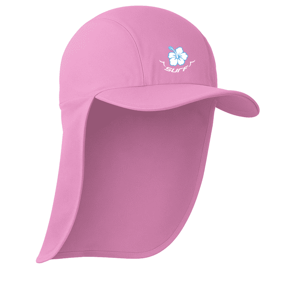 Kidz Swimmers Girls UPF 50+ Sun Protection Legionnaire Hat Fuchsia Pink 6m-10yrs