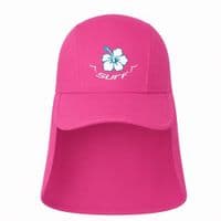Kidz Swimmers Girls UPF 50+ Sun Protection Legionnaire Hat Hot Pink 6-10yrs