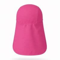 Kidz Swimmers Girls UPF 50+ Sun Protection Legionnaire Hat Hot Pink 6-10yrs