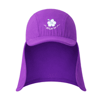 Kidz Swimmers Girls UPF 50+ Sun Protection Legionnaire Hat Orchid Hibiscus 6-10yrs+