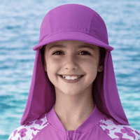 Kidz Swimmers Girls UPF 50+ Sun Protection Legionnaire Hat Orchid Purple 2-10yrs