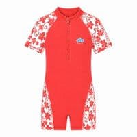 Kidz Swimmers Girls UPF 50+ Sunsuit  Camellia Rose UV One-Piece 2-8yrs