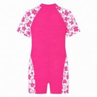 Kidz Swimmers Girls UPF 50+ Sunsuit  Fandango Pink UV One-Piece 2-8yrs