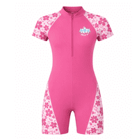 Kidz Swimmers Girls UPF 50+ Sunsuit  Fandango Pink UV One-Piece 2-8yrs