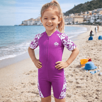 Kidz Swimmers Girls UPF 50+ Sunsuit Orchid Purple UV One-Piece 2-8yrs