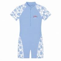 Kidz Swimmers Girls UPF 50+ Sunsuit Placid Blue UV One-Piece Swimwear 3-8yrs