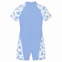 Kidz Swimmers Girls UPF 50+ Sunsuit Placid Blue UV One-Piece Swimwear 3-8yrs