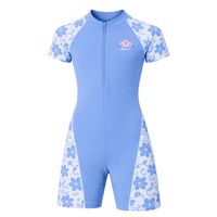 Kidz Swimmers Girls UPF 50+ Sunsuit Placid Blue UV One-Piece Swimwear 3-8yrs