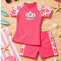 Kidz Swimmers Girls UPF 50+ Swim Top & Swim Shorts Set – Camellia Rose 3–14yrs