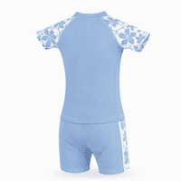 Kidz Swimmers Girls UPF 50+ Swim Top & Swim Shorts Set  Placid Blue 3-14yrs