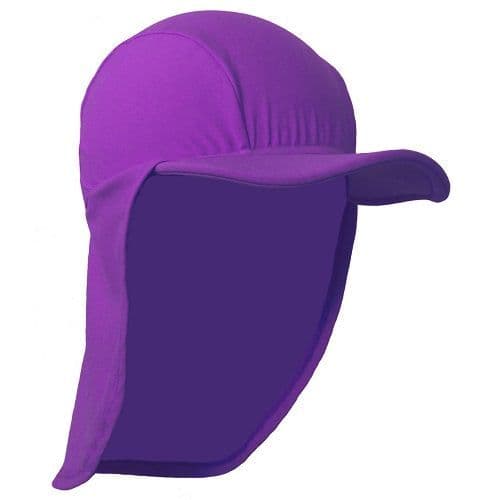 Kidz Swimmers Girls UV Legionnaire Cap UPF 50+ Radiant Orchid | Sun Protection Hat 2–10 Years