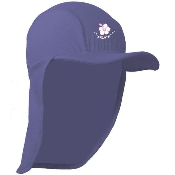 Kidz Swimmers Girls UV Legionnaire Cap UPF 50+ Very Peri Purple | Sun Protection Hat 2–10 Years
