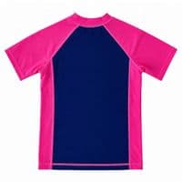 Kidz Swimmers Hot Pink & Navy Blue UPF 50+ Short Sleeve Rash Vest 5-13yrs