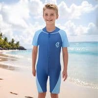 Kidz Swimmers Indigo Blue Surf UV Sunsuit UPF 50+ | Boys Sun Protection Swimwear