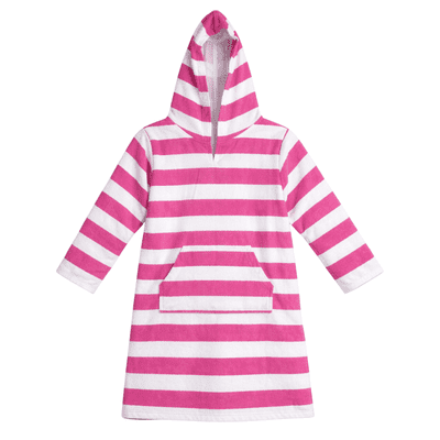 Kidz Swimmers Kids Girls Hooded Towelling Dress Cotton Beach & Holidays 6-8 yrs