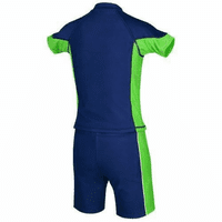 Kidz Swimmers Kids UPF 50+ Rash Vest & Swim Trunks Set Blue & Green 3-12yrs