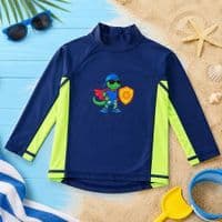 Kidz Swimmers Larry Lizard  Long Sleeve UV Rash Vest UPF50+ 2-6yrs