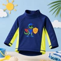 Kidz Swimmers Larry Lizard  Long Sleeve UV Rash Vest UPF50+ 2-6yrs