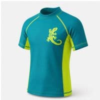 Kidz Swimmers Teal & Lemon UPF 50+ Short Sleeve Rash Vest 5-13yrs