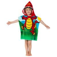 Kidz Swimmers Toddler Hooded Beach Towel Dinosaur Kids Poncho Towel Cotton 1-3 years