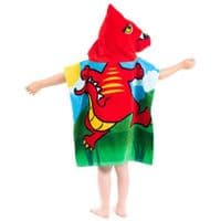 Kidz Swimmers Toddler Hooded Beach Towel Dinosaur Kids Poncho Towel Cotton 1-3 years