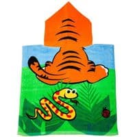 Kidz Swimmers Toddler Hooded Beach Towel Tiger Kids Poncho Towel Cotton 1-3 years